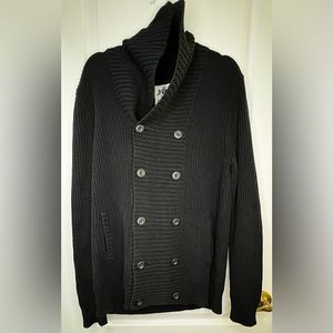 Men’s Express button up cardigan, size large.